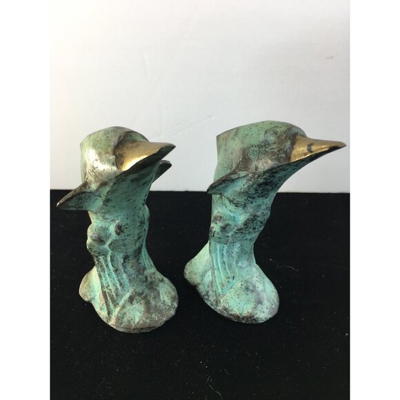 Vintage Solid Bronze Dolphins Figurines Sculptures Statue Home Decor - Set of 2 - Picture 11 of 16